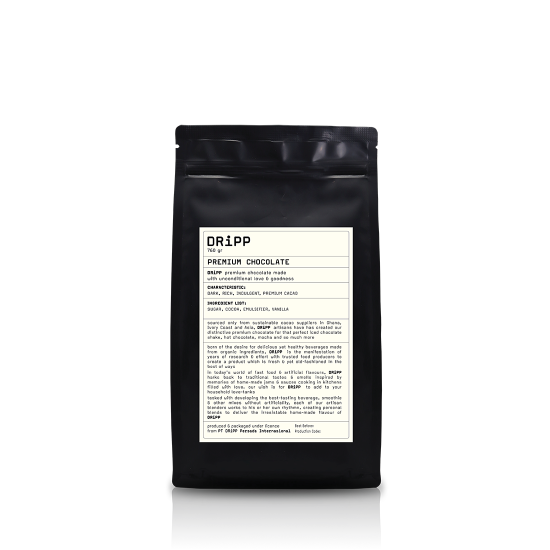 DRiPP Powder Premium Chocolate - Perasa Minuman Berbentuk Bubuk Coklat Untuk HORECA